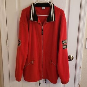 Bogner: Men's Fleece Red Zip-Up Sweater